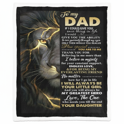 Special Gift For Your Dad Blanket - From Daughter