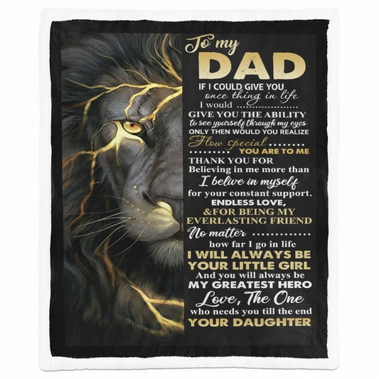 Special Gift For Your Dad Blanket - From Daughter