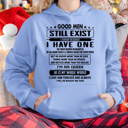 March - Good men Still Exist - gift for your girlfriend, wife from Husband - SNOW03 (SKU-GM-03)