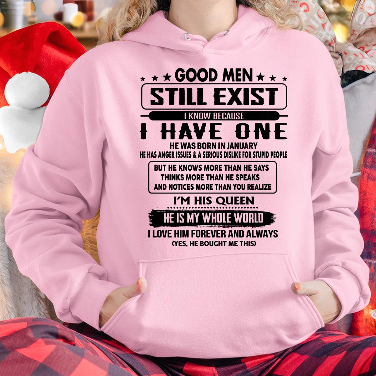 January - Good men Still Exist - gift for your girlfriend, wife from Husband - SNOW01 (SKU-GM-01)