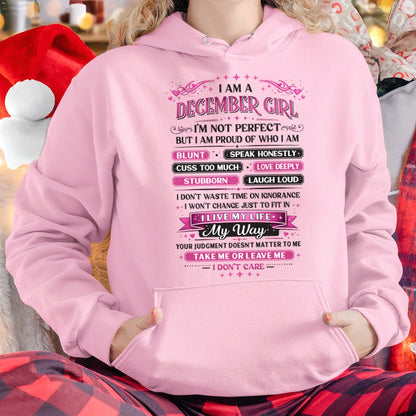"I AM A DECEMBER GIRL" - Birthday Gift For December Girls - FMA SNOW12 (SKU26T-01260-12)