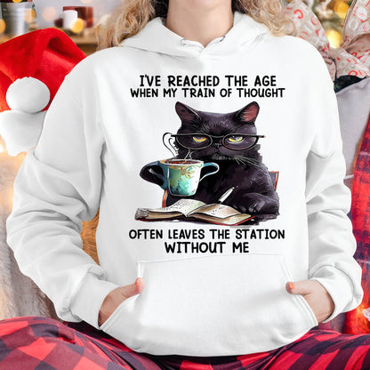 Cat I've Reached The Age When My Train of Thought T-Shirt (SKU-SNOW-07)