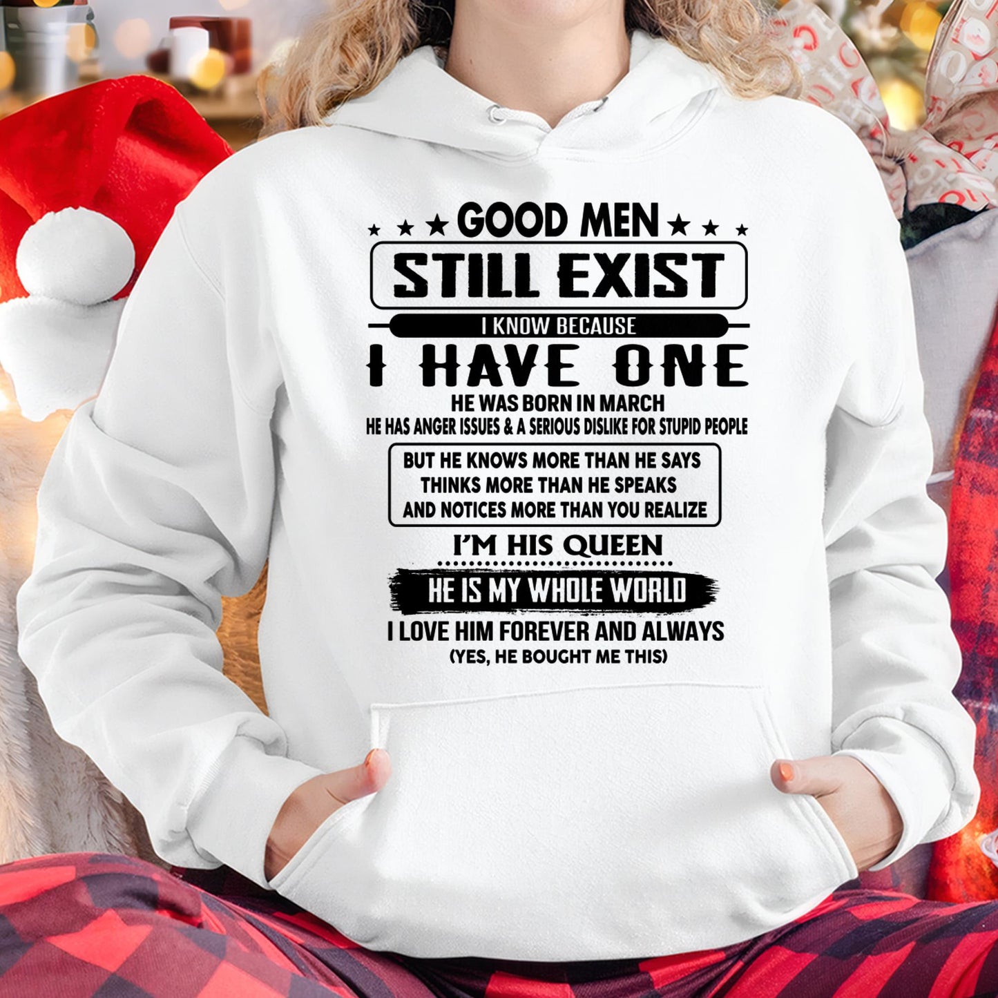 March - Good men Still Exist - gift for your girlfriend, wife from Husband - SNOW03 (SKU-GM-03)