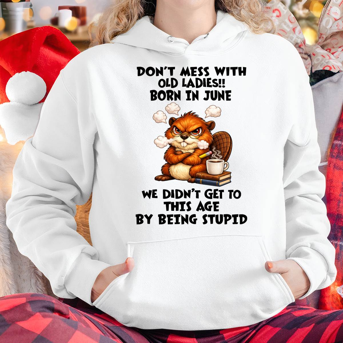 JUNE SHIRT, DON'T MESS WITH OLD LADIES - SNOW06 (SKU2604-218-06)