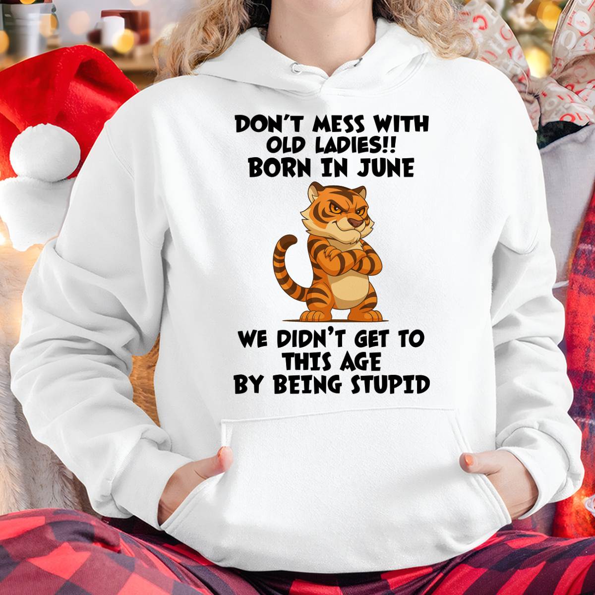 JUNE SHIRT DONT MESS WITH OLD LADIES - SNOW06 (SKU2605-43-06)