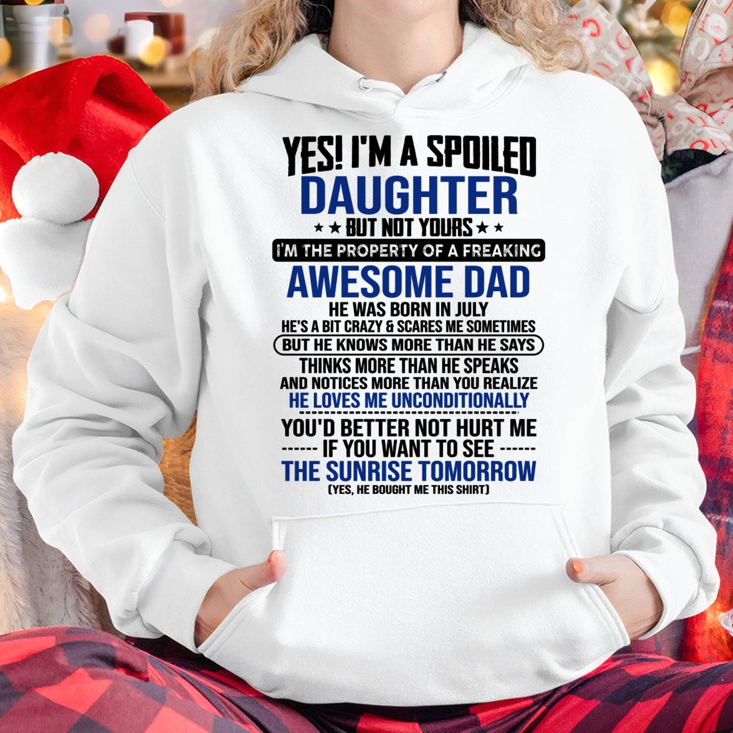 JULY, I'M THE PROPERTY OF A FREAKING AWESOME DAD - GIFT T SHIRT FROM DAD FOR DAUGHTER - SNOW07 (SKU2604-75-07)