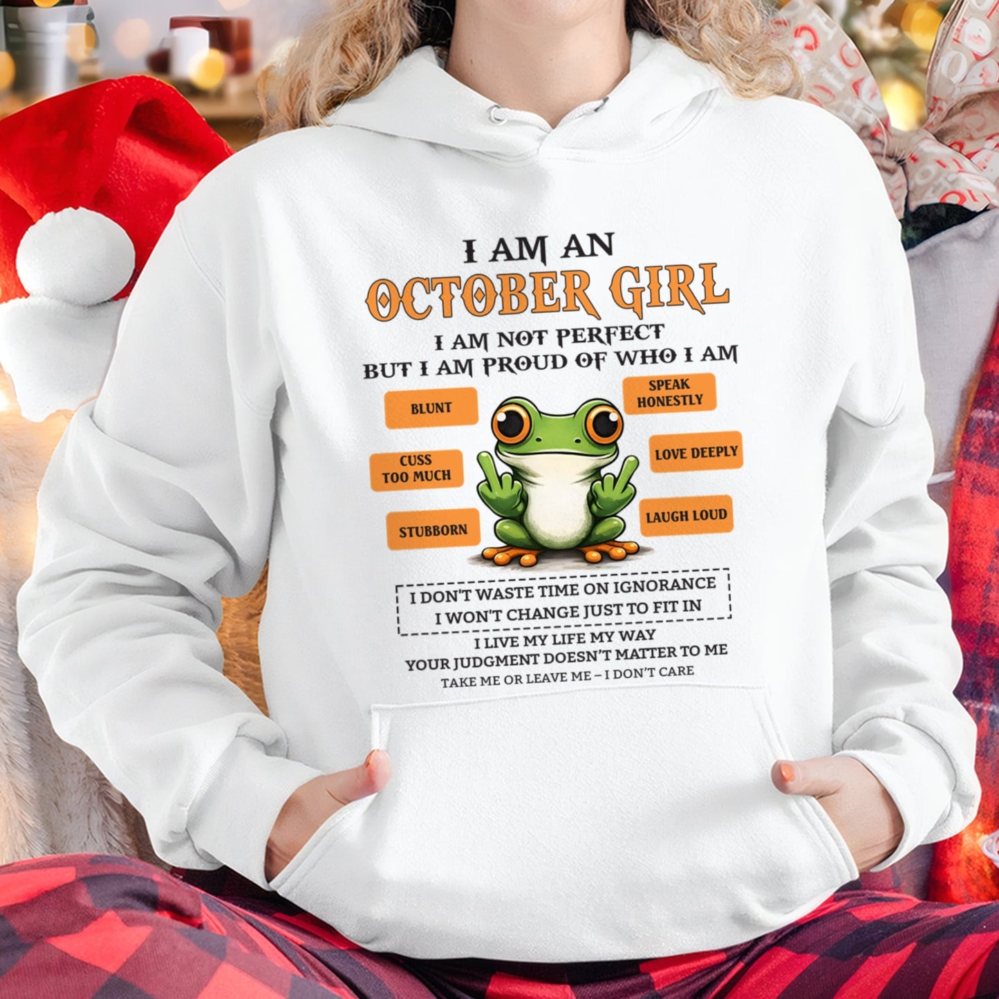 "I AM A OCTOBER GIRL" - Birthday Gift For October Girls - FMA SNOW10 (SKU2602-189-10)