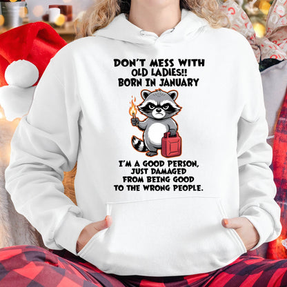 JANUARY SHIRT, DAMAGED FROM BEING GOOD TO THE WRONG PEOPLE - SNOW01 (SKU2604-282-01)