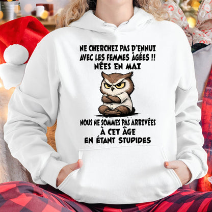 MAI T-SHIRT, NE CHERCHEZ PAS D’ENNUI AVEC LES FEMMES ÂGÉES - FMA SNOW05 (SKU2603-327-05)