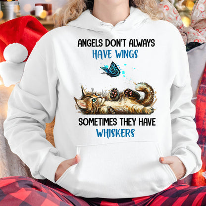 Angels Don't Always Have Wings They Have Whiskers Cat T-Shirt