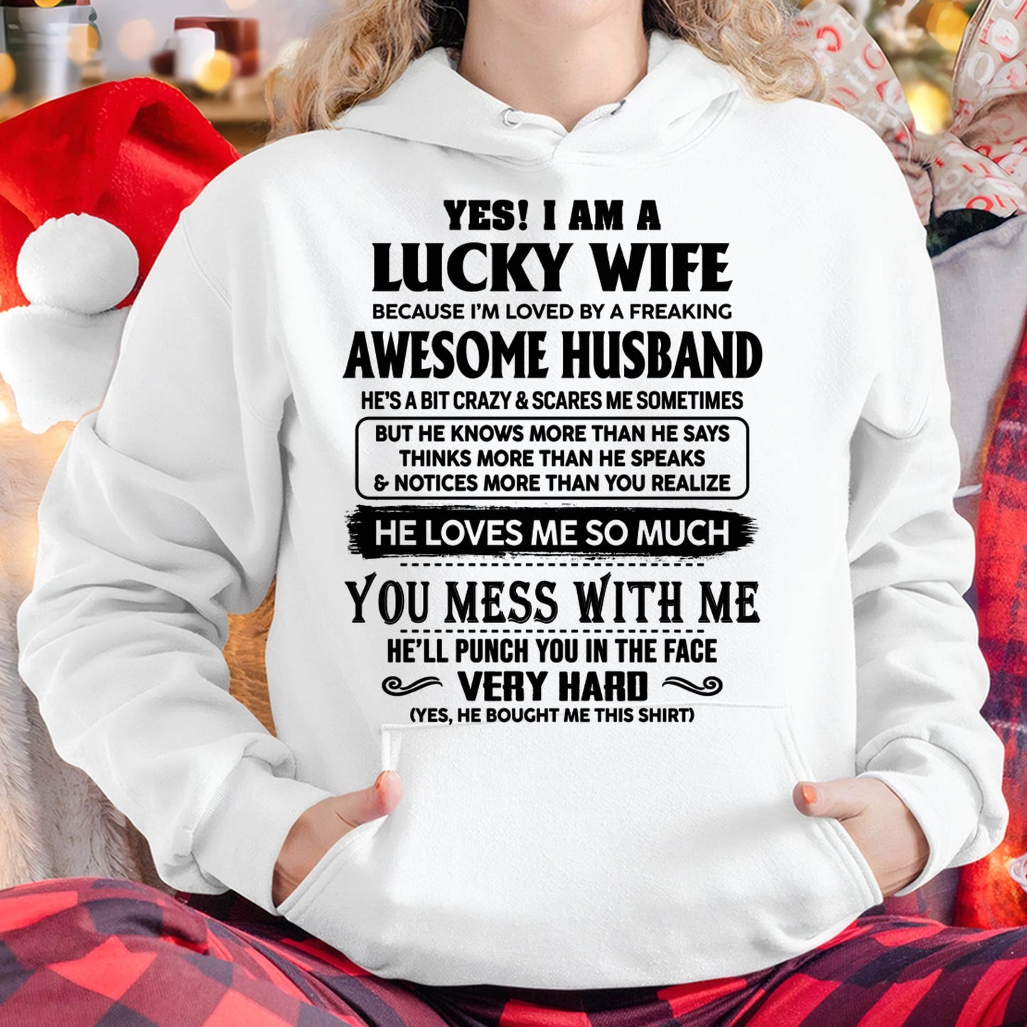 I’M LOVED BY A FREAKING AWESOME HUSBAND GIFT T SHIRT FROM HUSBAND FOR WIFE – SNOW MALE00 (SKU26T-01196-00)