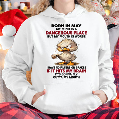 MAY SHIRT, MY MIND IS A DANGEROUS PLACE - SNOW05 (SKU2605-122-05)