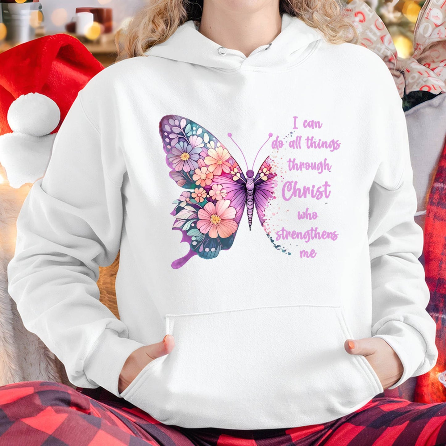 Jesus Shirts Apparel And Accessories I Can Do All Things Through Christ Pretty Butterfly Unisex-Adul