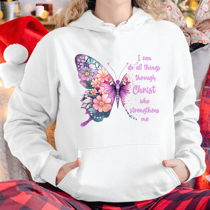Jesus Shirts Apparel And Accessories I Can Do All Things Through Christ Pretty Butterfly Unisex-Adul