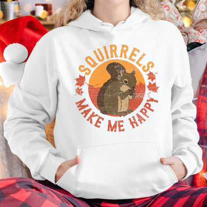 Squirrels Make Me Happy - Vintage Squirrel T-Shirt