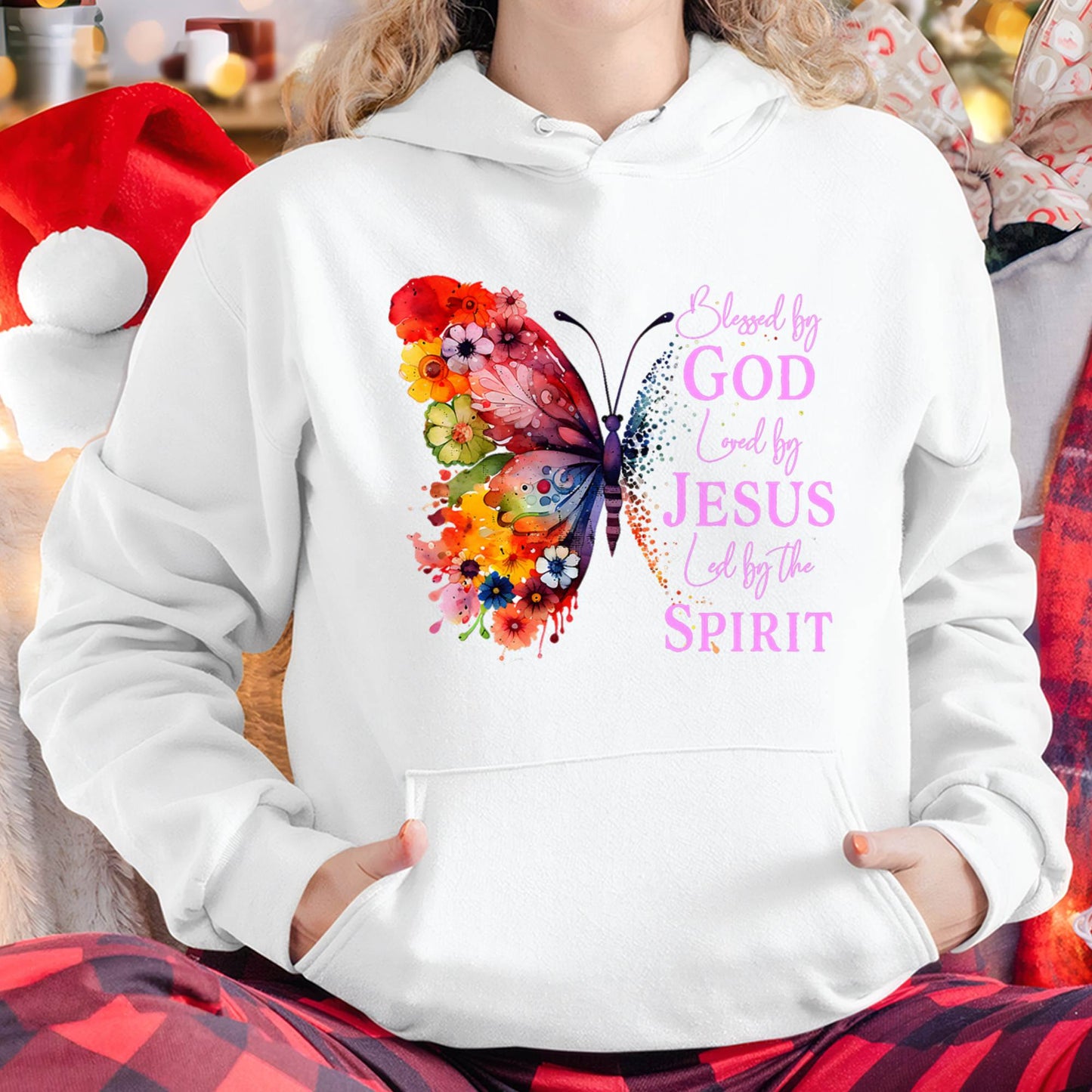 Blessed by God Loved by Jesus Butterfly T-Shirt