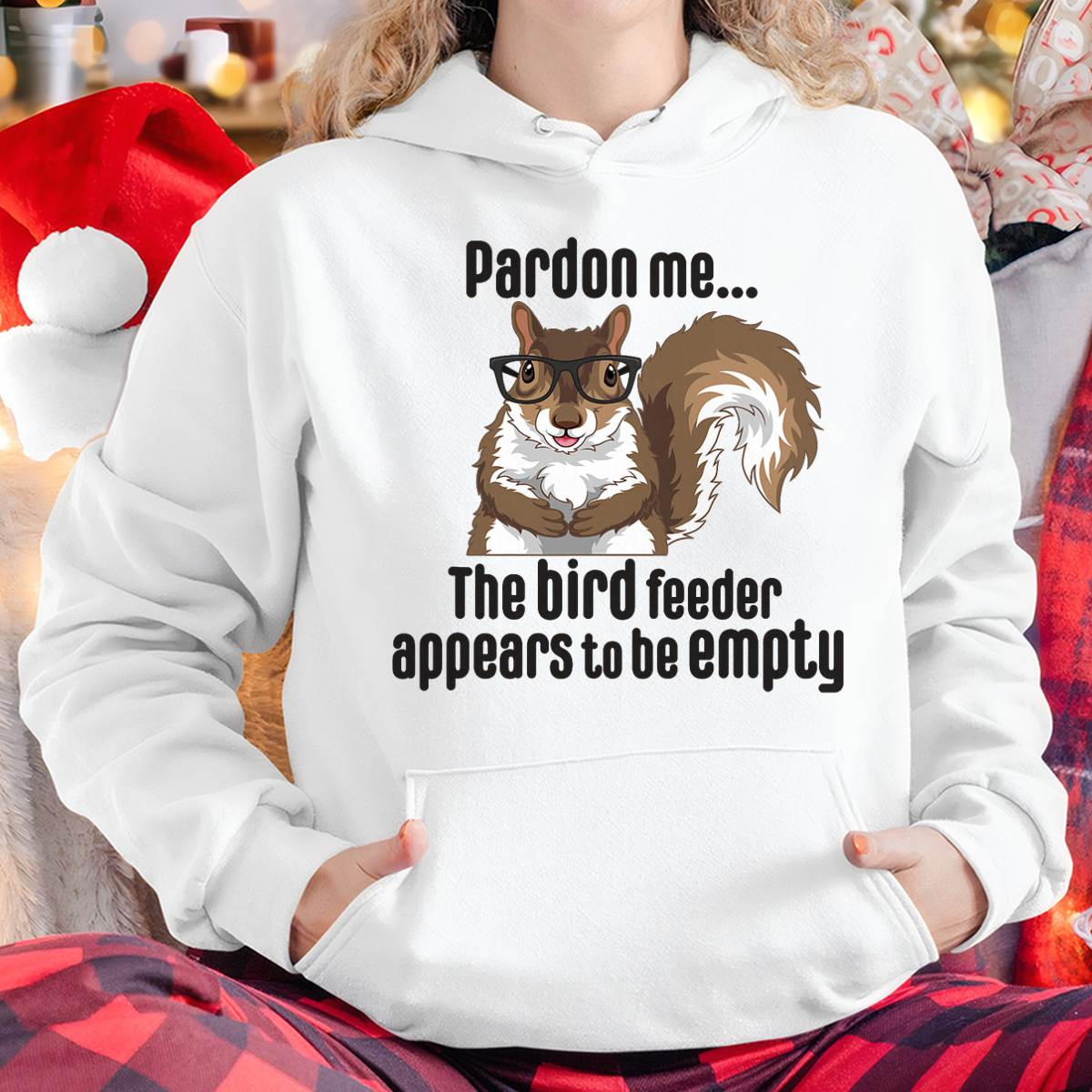 Cute Squirrel Lover Pardon Me The Bird Feeder is Empty Funny T-Shirt