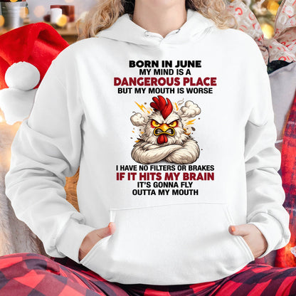 JUNE SHIRT, MY MIND IS A DANGEROUS PLACE - SNOW06 (SKU2605-114-06)