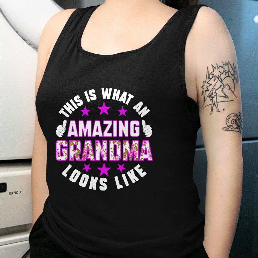 Best Grandma Shirt, Proud Grandma Unisex T-Shirt/Hoodie/Sweatshirt HLT00 - This Is What An Amazing Grandma Looks Like Shirt Mothers Day T-Shirt