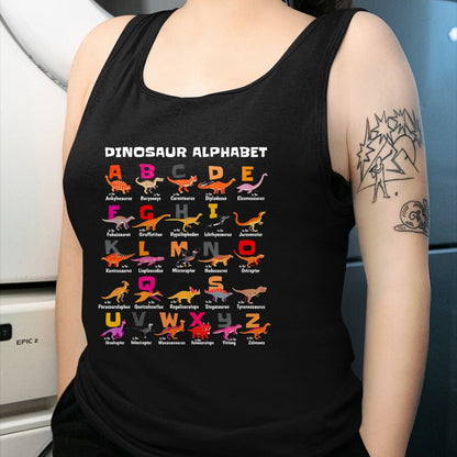 Best Dinosaur Lover Shirt, Funny Dinosaur UnisexT-Shirt/Hoodie/Sweatshirt HLT00 - Types of Dinosaurs Alphabet A-Z ABC Dino Identification T-Shirt (3)