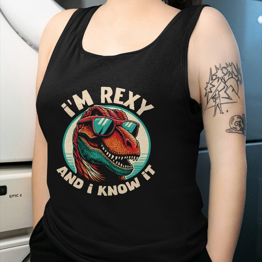Best Dinosaur Lover Shirt, Funny Dinosaur UnisexT-Shirt/Hoodie/Sweatshirt HLT00 - I_m Rexy And I Know It T-Rex Funny Dinosaur Lover T-Shirt