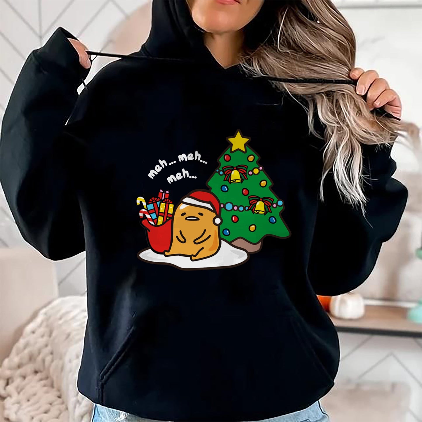 Gudetama Christmas Tree Hoodie Sweatshirt Pullover Hoodie - Christmas Unisex T-Shirt/Hoodie/Sweatshirt - SNOW00