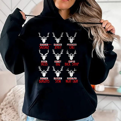 Funny Christmas Deer Hunters All of Santa's Reindeer design T-Shirt - Christmas Unisex T-Shirt/Hoodie/Sweatshirt - SNOW00