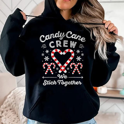 Christmas Candy Cane Heart Holiday Family Matching Pajama PJ T-Shirt - Christmas Unisex T-Shirt/Hoodie/Sweatshirt - SNOW00