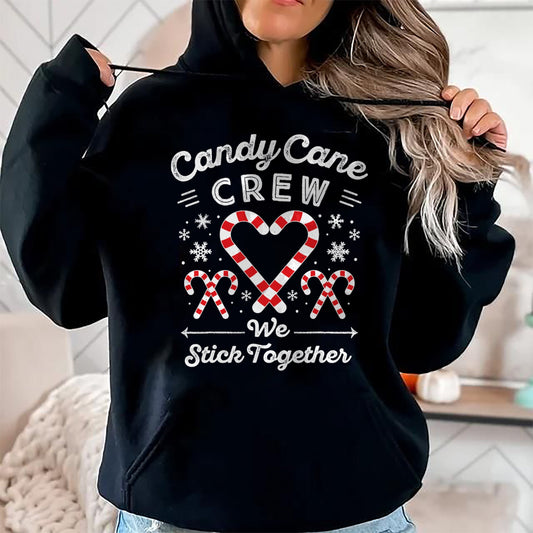 Christmas Candy Cane Heart Holiday Family Matching Pajama PJ T-Shirt - Christmas Unisex T-Shirt/Hoodie/Sweatshirt - SNOW00