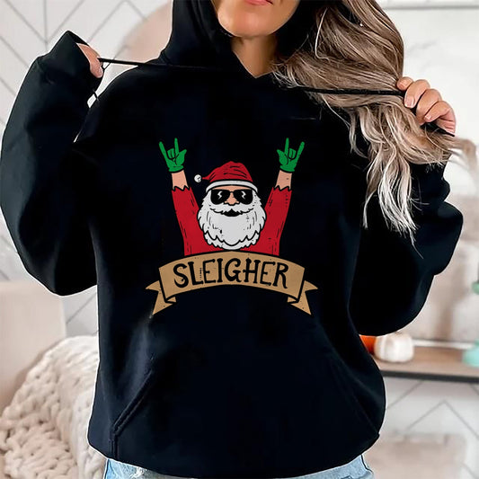 Christmas Sleigher Santa Rock Xmas Rocker Men Women Kids Boy T-Shirt - Christmas Unisex T-Shirt/Hoodie/Sweatshirt - SNOW00