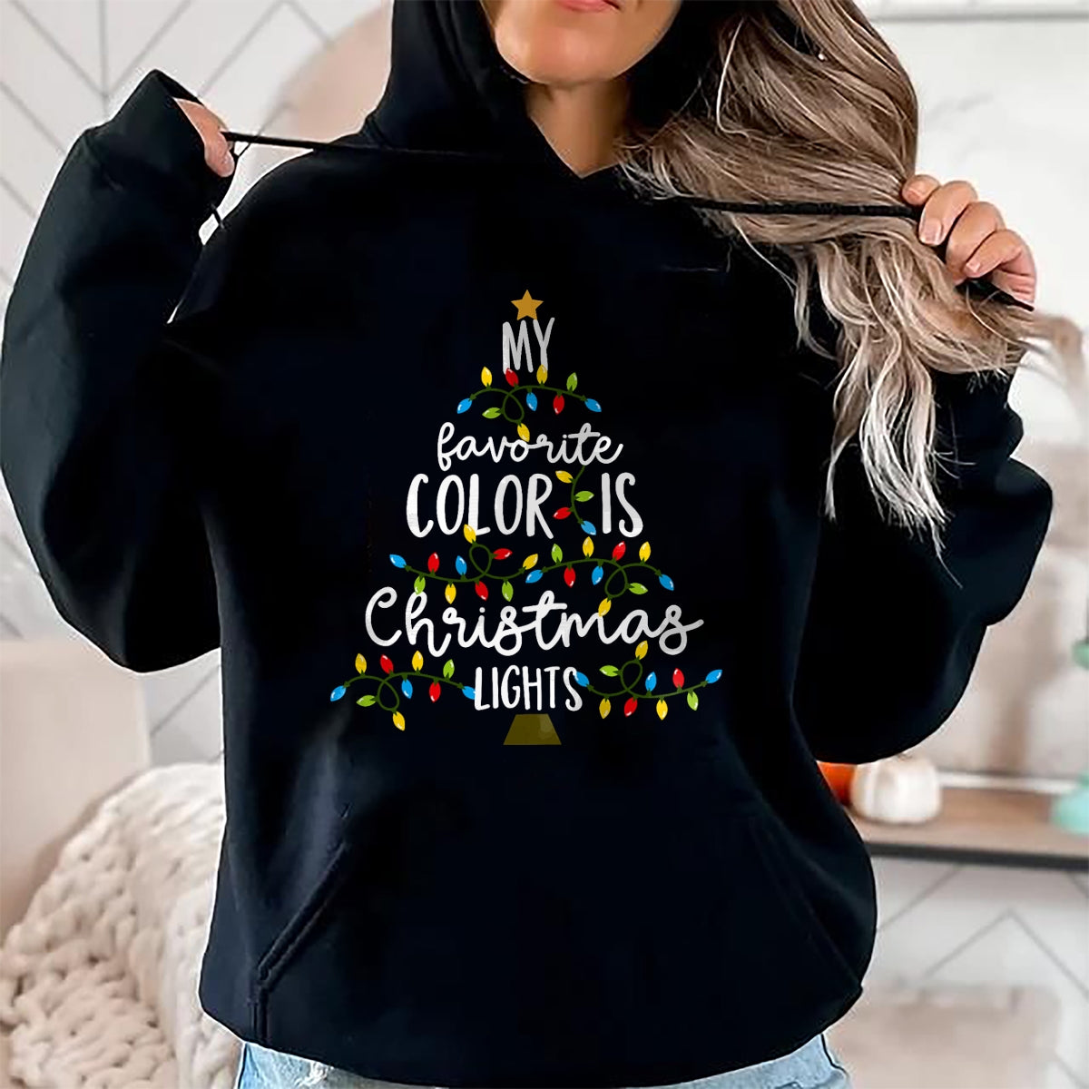 My Favorite Color Is Christmas Lights Kids Boy Women T-Shirt - Christmas Unisex T-Shirt/Hoodie/Sweatshirt - SNOW00