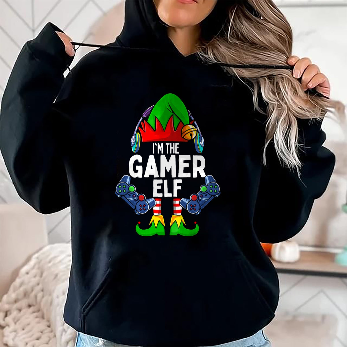 Gamer Elf Matching Family Christmas T-Shirt - Christmas Unisex T-Shirt/Hoodie/Sweatshirt - SNOW00