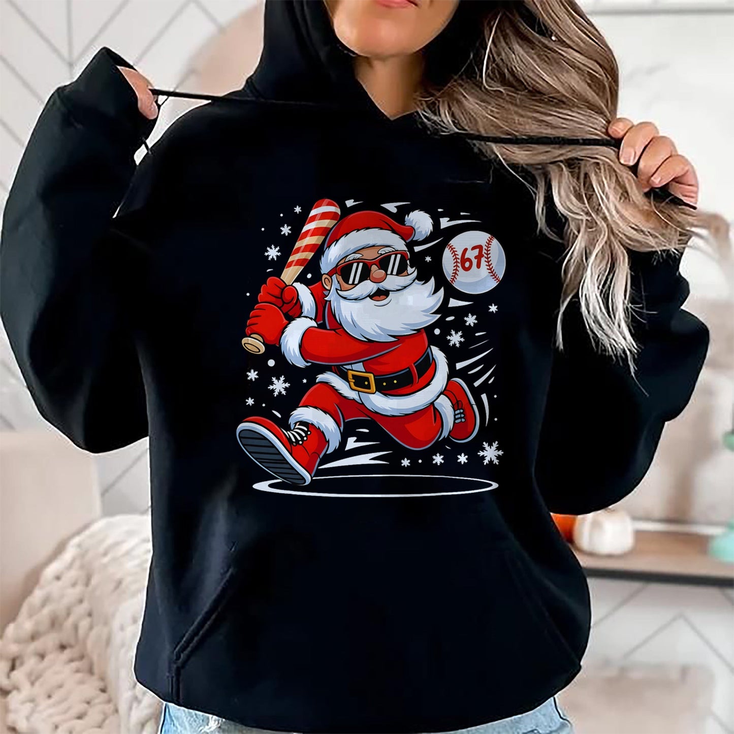 Funny Baseball Santa 67 Christmas Xmas Pajamas Boys T-Shirt - Christmas Unisex T-Shirt/Hoodie/Sweatshirt - SNOW00