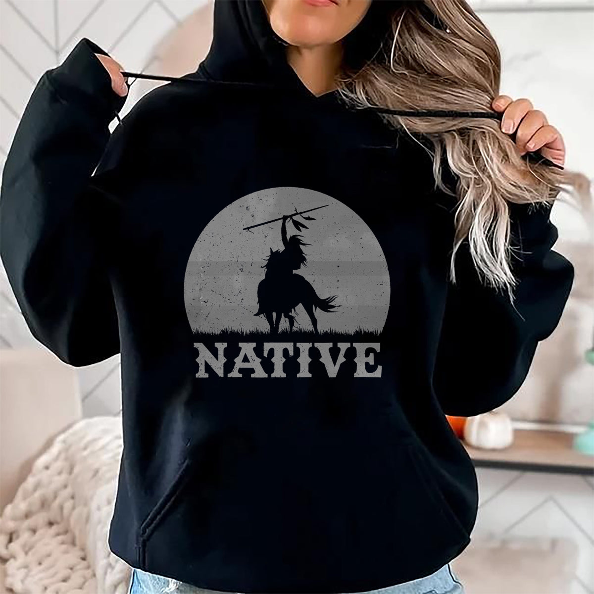 Native American T-Shirts, Vintage Native American Unisex T-Shirt/Hoodie/Sweatshirt HLT00 - Northwest Native American Knight Pride Mountain Warrior T-Shirt (4)