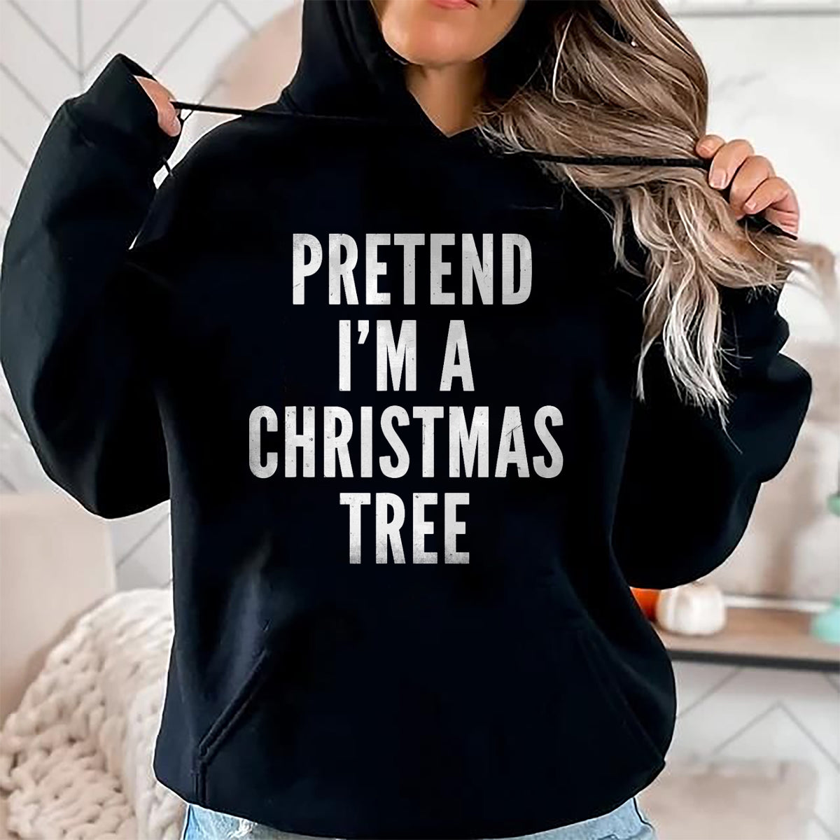 Funny Pretend Im A Christmas Tree Adult Christmas Costume T-Shirt - Christmas Unisex T-Shirt/Hoodie/Sweatshirt - SNOW00