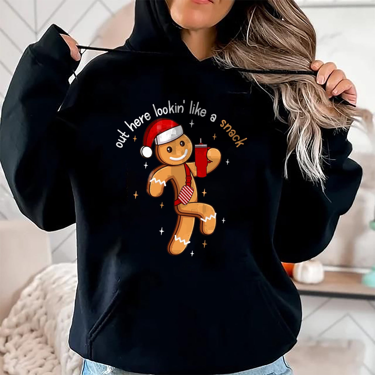 Out Here Looking Like A Snack Funny BouJee Xmas Gingerbread T-Shirt - Christmas Unisex T-Shirt/Hoodie/Sweatshirt - SNOW00