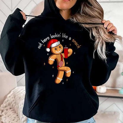 Out Here Looking Like A Snack Funny BouJee Xmas Gingerbread T-Shirt - Christmas Unisex T-Shirt/Hoodie/Sweatshirt - SNOW00