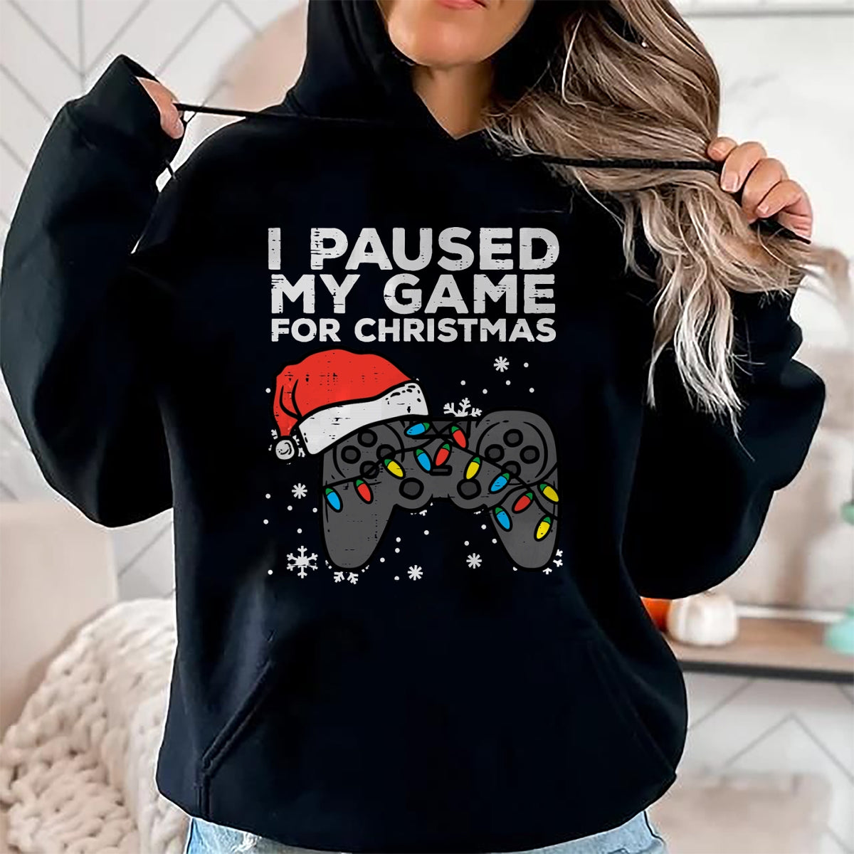Paused My Game Christmas Gamer Xmas Men Boys Kids Youth Teen T-Shirt - Christmas Unisex T-Shirt/Hoodie/Sweatshirt - SNOW00