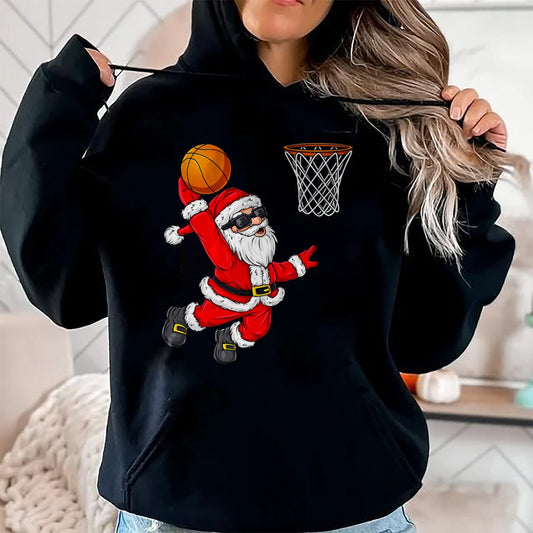 Christmas Santa Claus Dunking A Basketball Boys Kids Xmas T-Shirt - Christmas Unisex T-Shirt/Hoodie/Sweatshirt - SNOW00