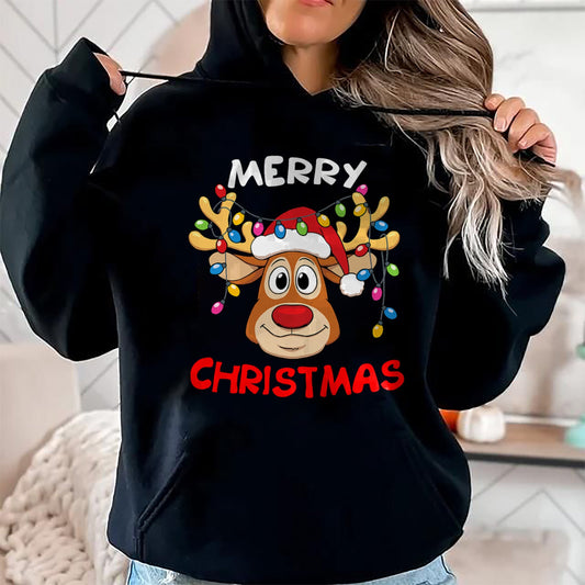 Merry Christmas Reindeer Xmas Family Men Women T-Shirt - Christmas Unisex T-Shirt/Hoodie/Sweatshirt - SNOW00