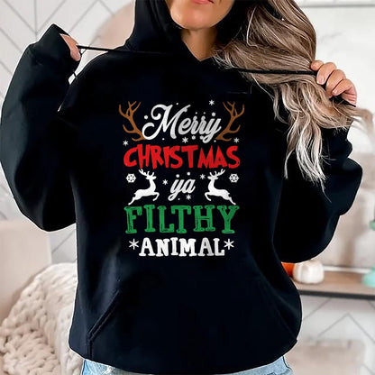 Merry Christmas Animal Filthy Ya Xmas Pajama T-Shirt - Christmas Unisex T-Shirt/Hoodie/Sweatshirt - SNOW00