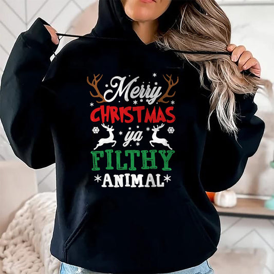 Merry Christmas Animal Filthy Ya Xmas Pajama T-Shirt - Christmas Unisex T-Shirt/Hoodie/Sweatshirt - SNOW00
