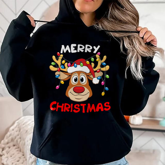 Merry Christmas Reindeer Xmas Family Men Women T-Shirt - Christmas Unisex T-Shirt/Hoodie/Sweatshirt - SNOW00