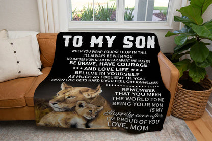 Special Gift For Your Son Blanket - From Mom (SKUB07-18)
