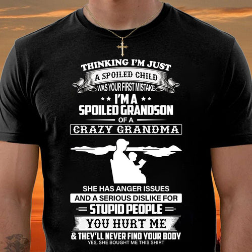 Spoiled by Grandma Shirt – From Grandma to Grandson snow00 (SKU-GMS2-00)