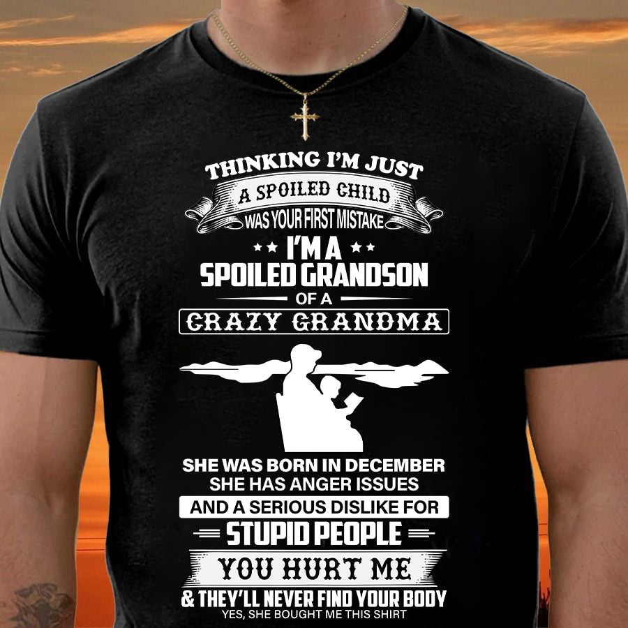 Spoiled by Grandma Shirt December Edition – From Grandma to Grandson snow12 (SKU-GMS2-12)