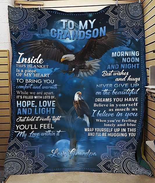 Special Gift For Your Grandson Blanket - From Grandpa (SKUB11-140)