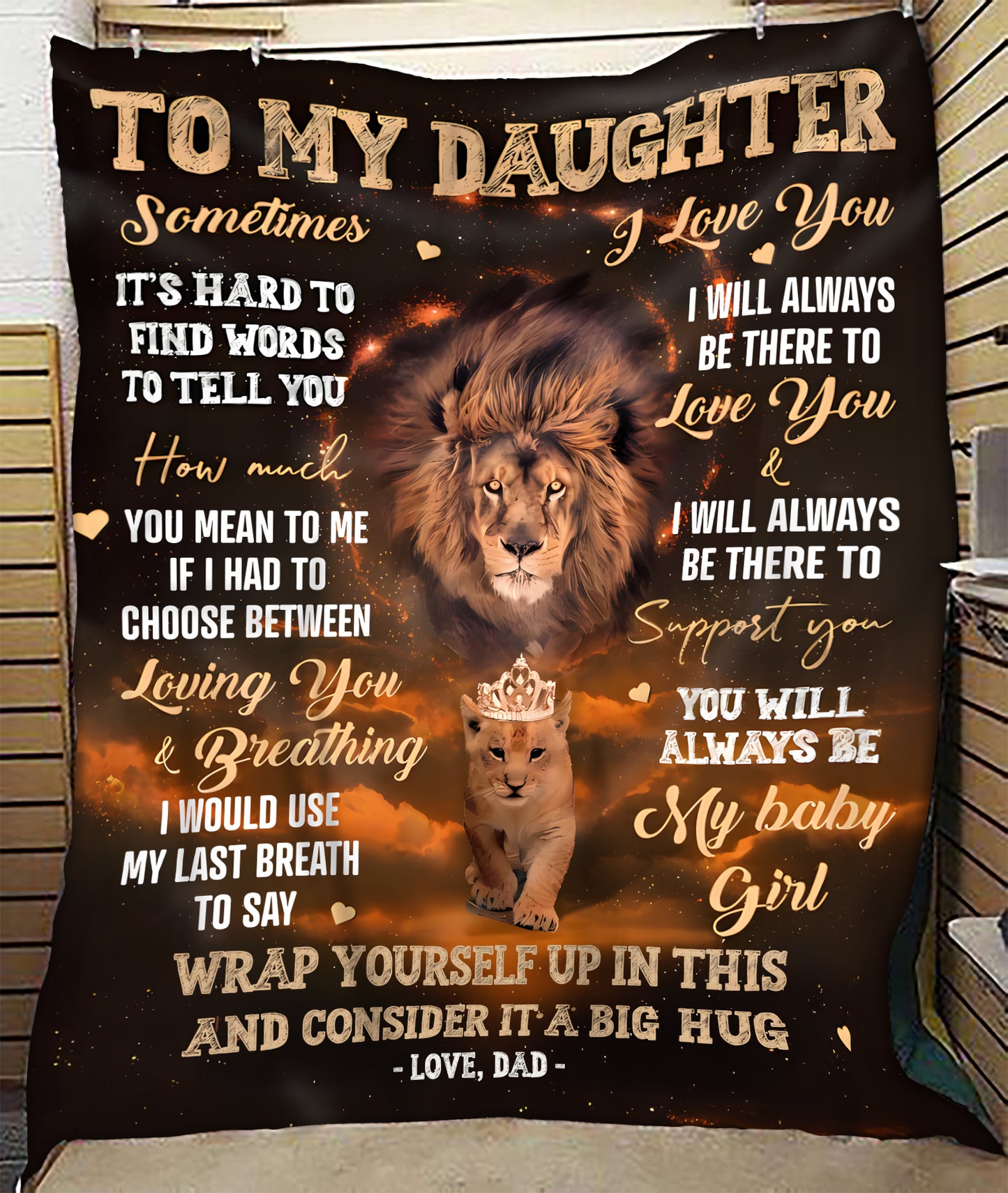 Special Gift For Your Daughter Blanket - From Dad (SKUB12-125)