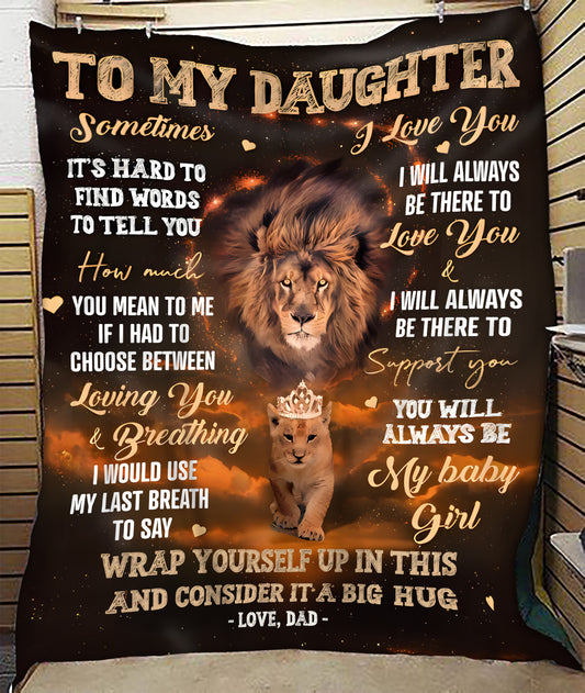 Special Gift For Your Daughter Blanket - From Dad (SKUB12-125)