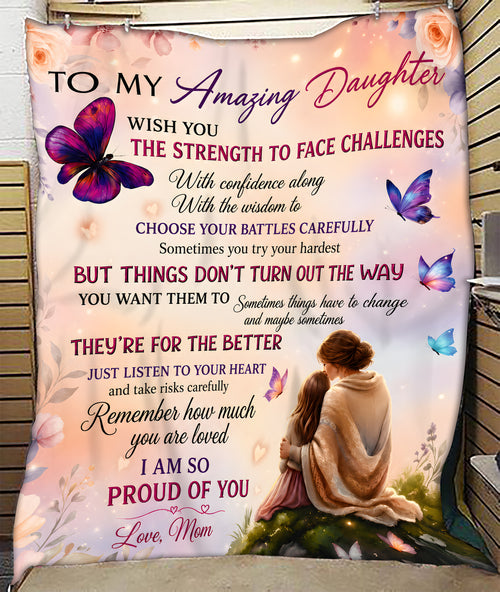 Special Gift For Your Daughter Blanket - From Mom (SKU2605-444)